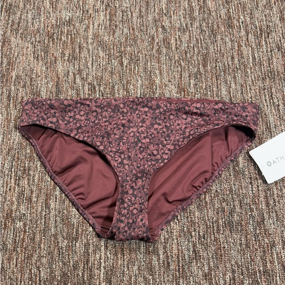 NWT Athleta Bikini Bottom In Camo Flora Decadent Chocolate Size Large - Picture 3 of 8